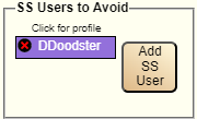Example of the color representing guest to avoid