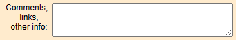 The part of the Schedule Salon popup where you can enter comments about the salon