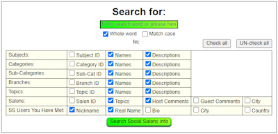 The many options available for specifying searches